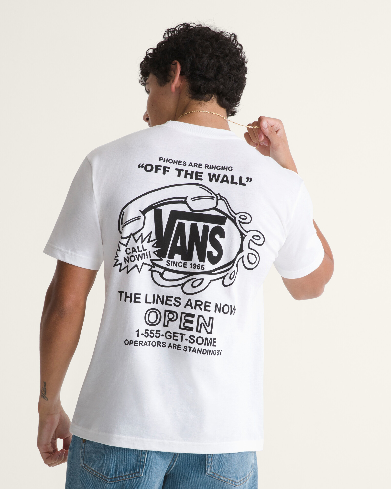 POLO MANGA CORTA HOT LINES BLANCO VANS - 4