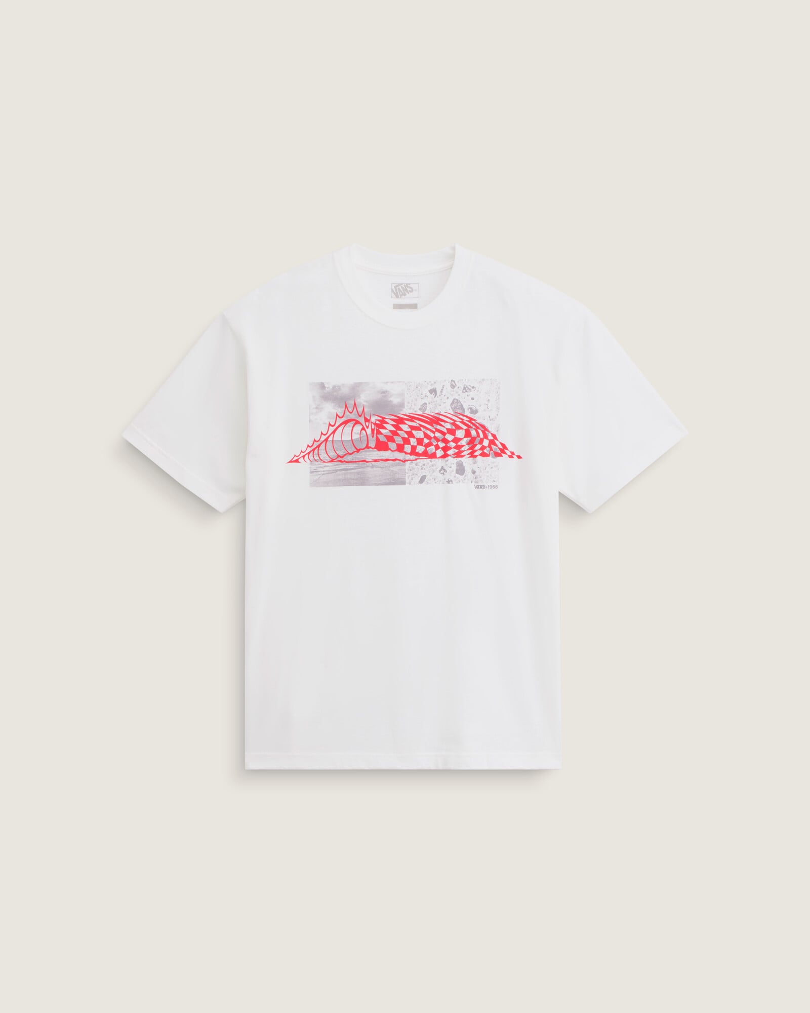 POLO MANGA CORTA WAVE CHECK BLANCO VANS - 1