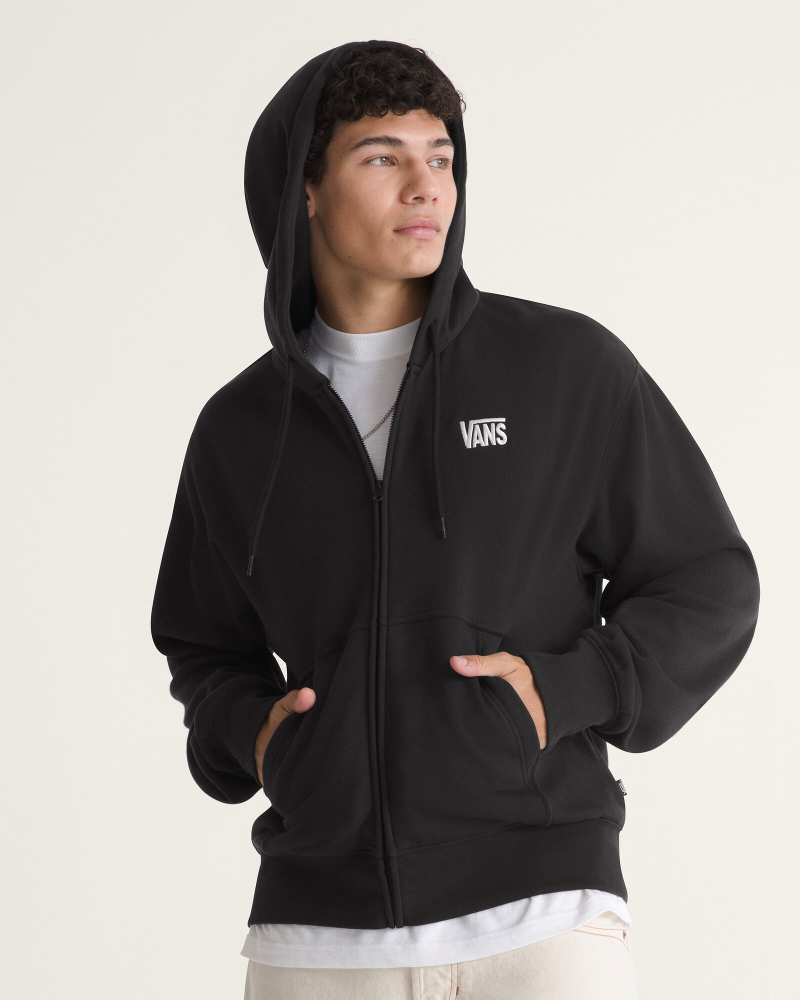 POLERÓN STRETCH LOGO ZIP NEGRO VANS - 3