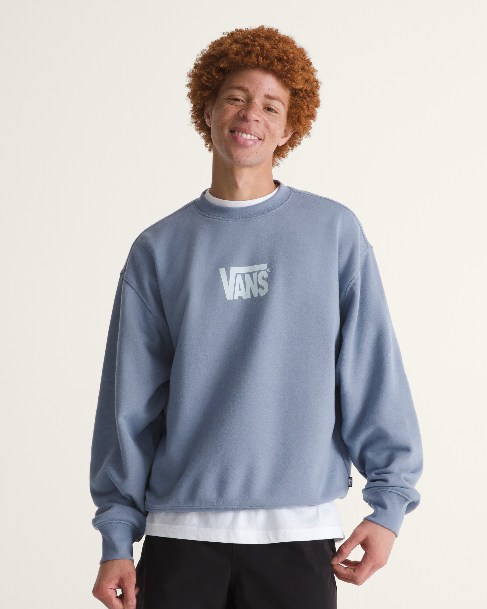 POLERÓN STRETCH LOGO CREW AZUL VANS - 3