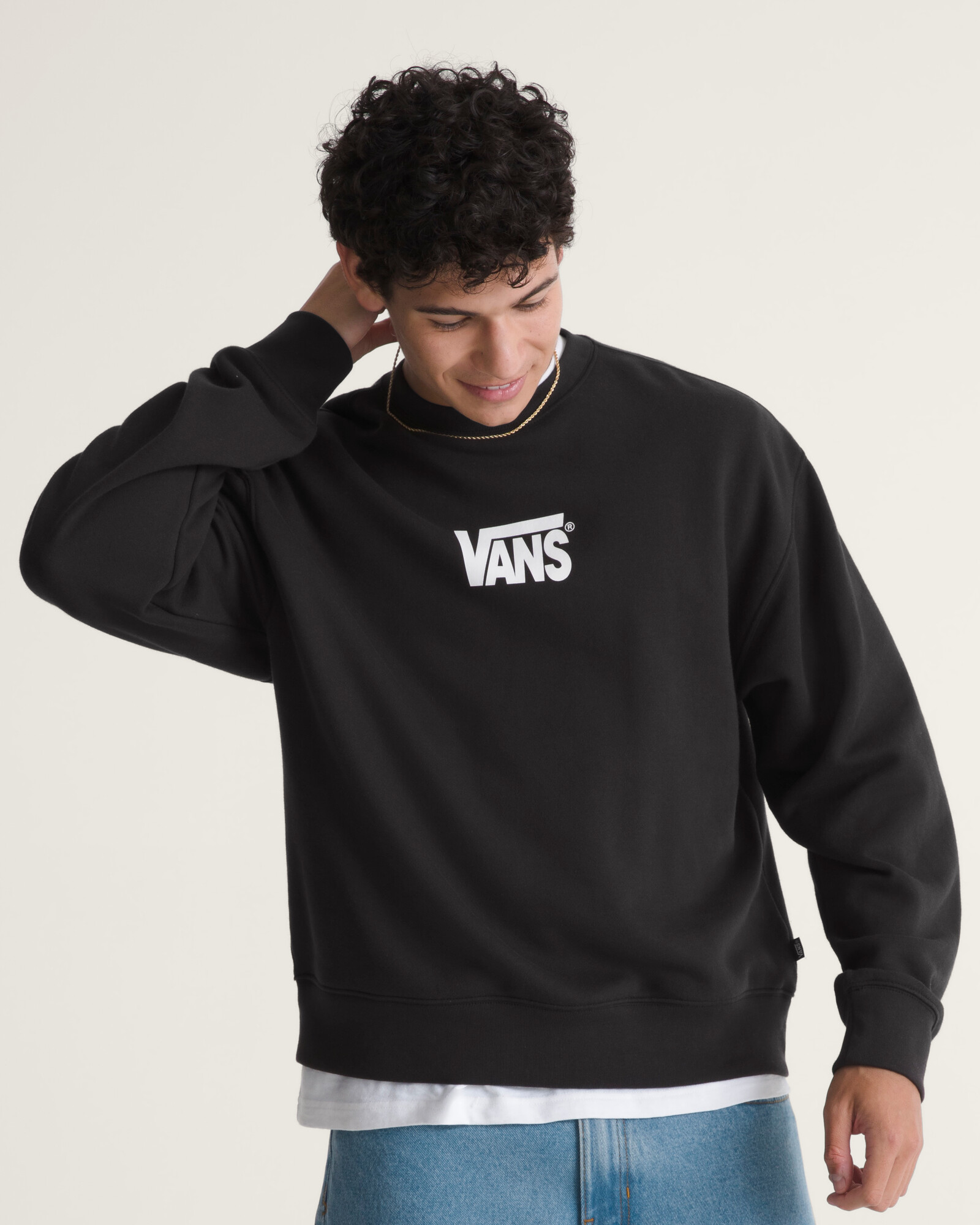 POLERÓN STRETCH LOGO CREW NEGRO VANS - 3