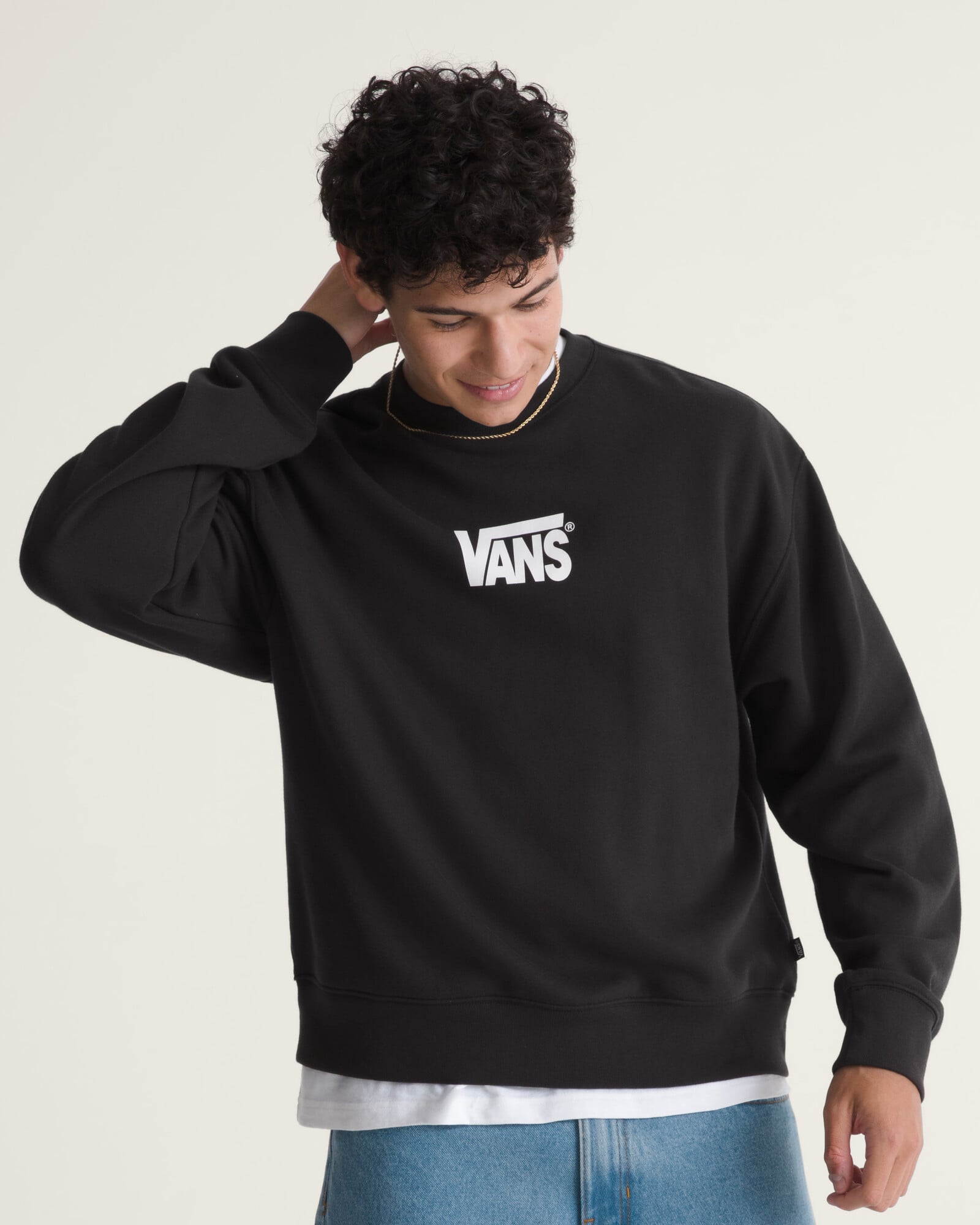 POLERÓN STRETCH LOGO CREW NEGRO VANS - 3