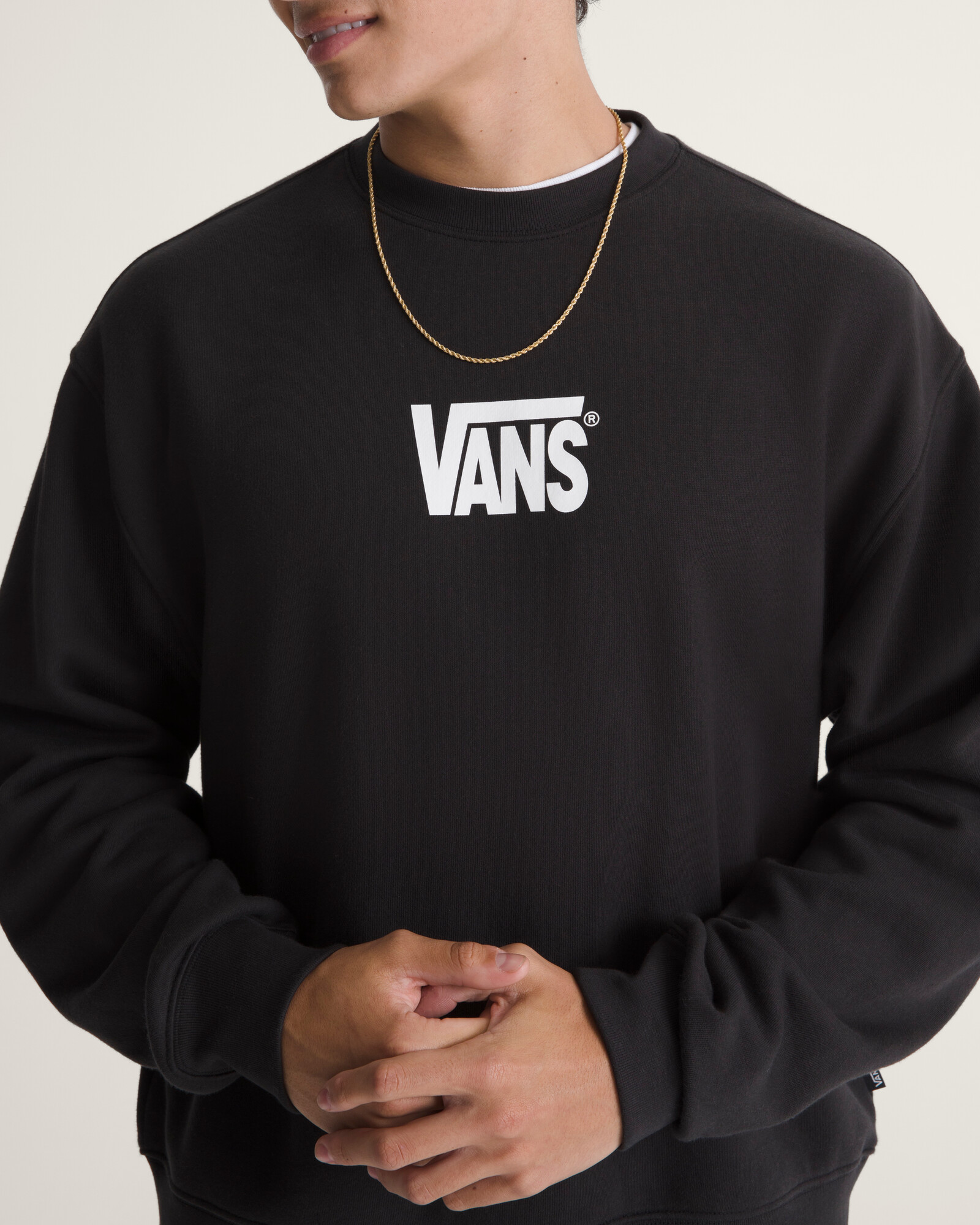 POLERÓN STRETCH LOGO CREW NEGRO VANS - 5