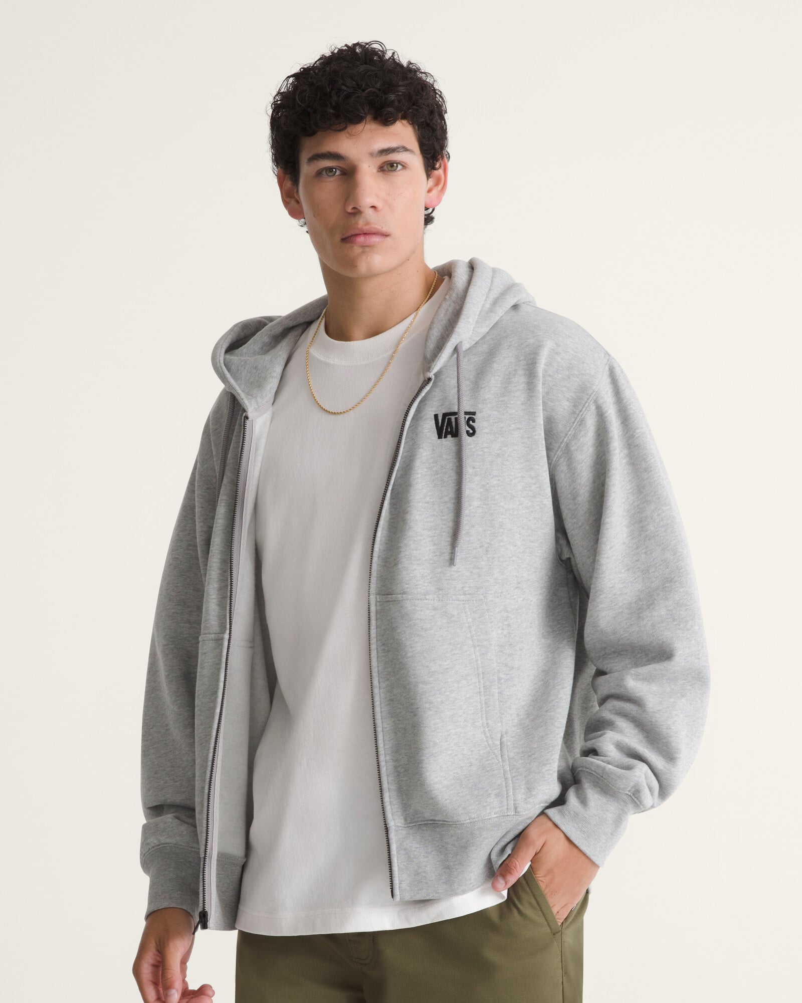 POLERÓN STRETCH LOGO ZIP GRIS VANS - 3