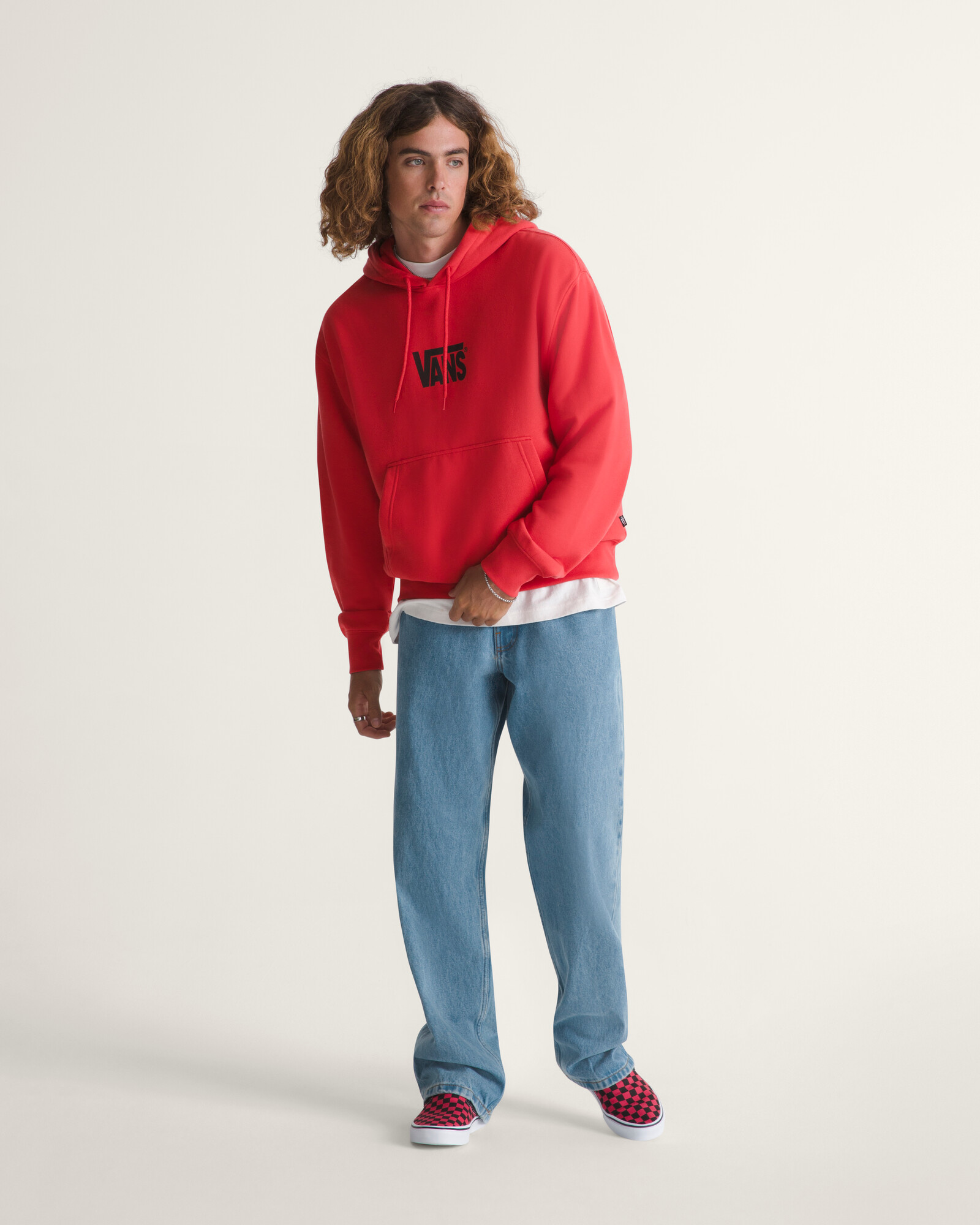 POLERÓN STRETCH LOGO PULLOVER ROJO VANS - 5