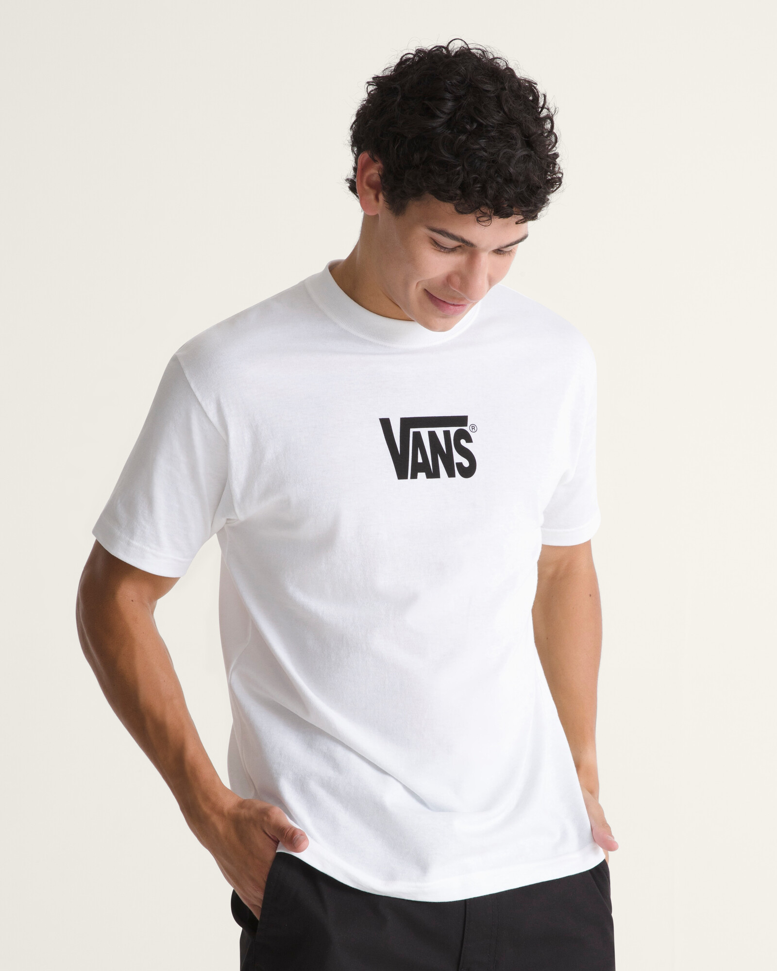 POLO MANGA CORTA STRETCH LOGO BLANCO VANS - 3