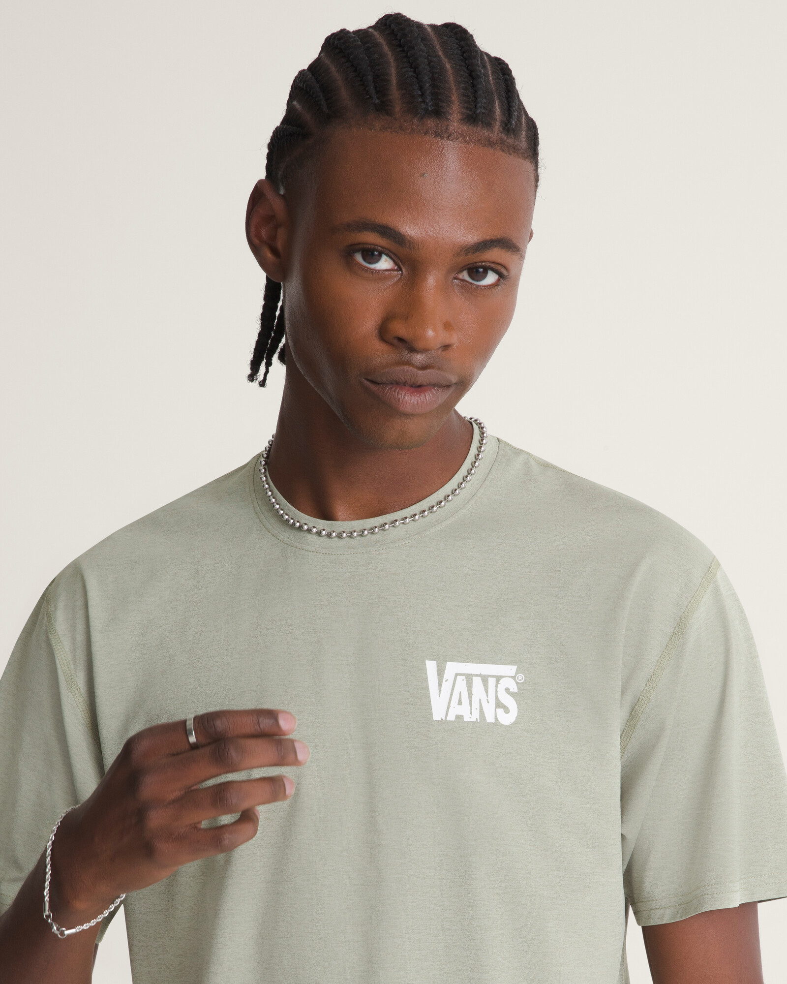 POLO MANGA CORTA OUTLINE HYBRID VERDE VANS - 5