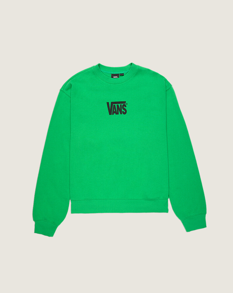 POLERÓN STRETCH LOGO CREW VERDE VANS - 1