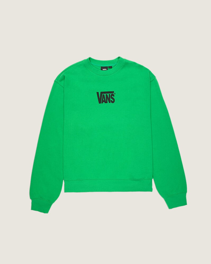 POLERÓN STRETCH LOGO CREW VERDE VANS - 1