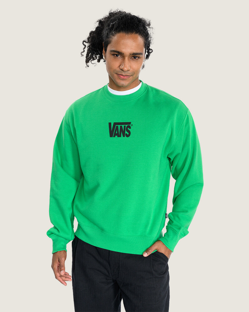 POLERÓN STRETCH LOGO CREW VERDE VANS - 3