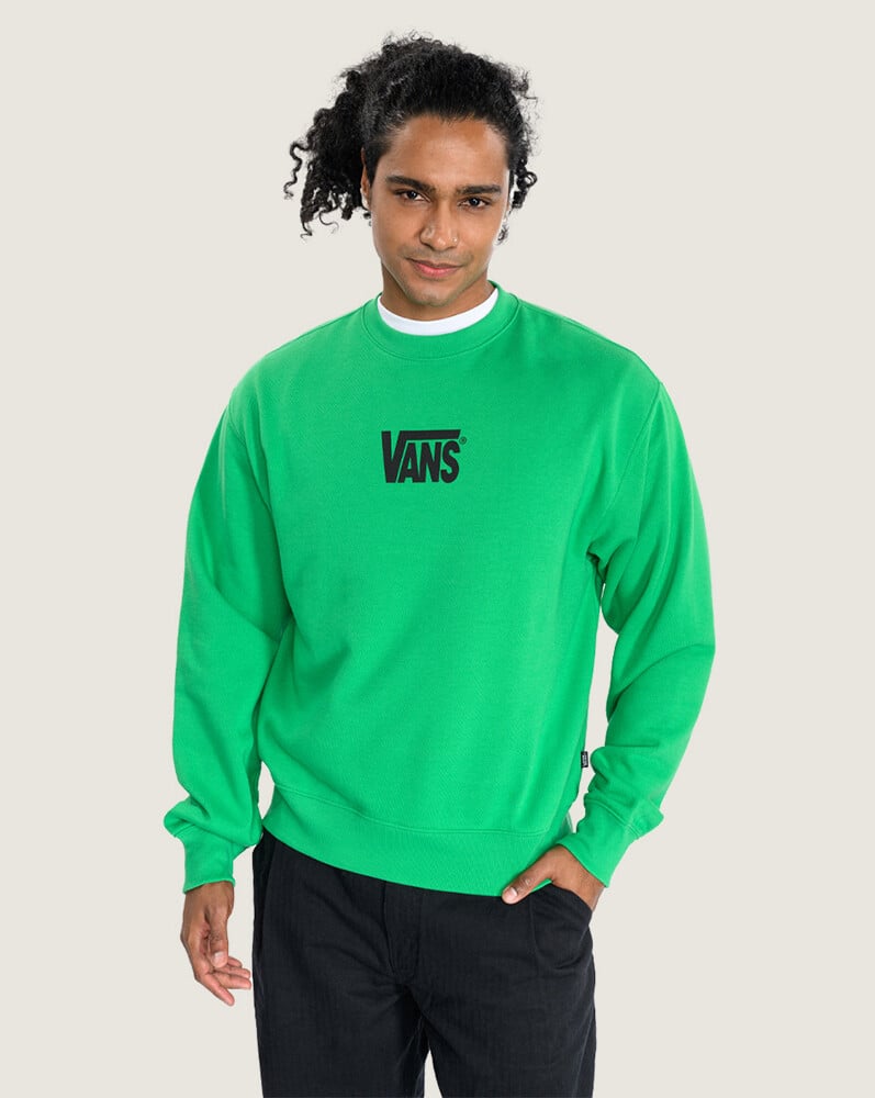POLERÓN STRETCH LOGO CREW VERDE VANS - 3