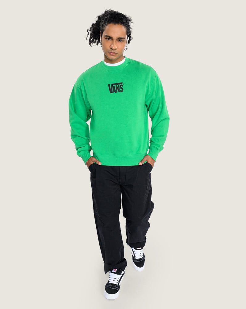 POLERÓN STRETCH LOGO CREW VERDE VANS - 5