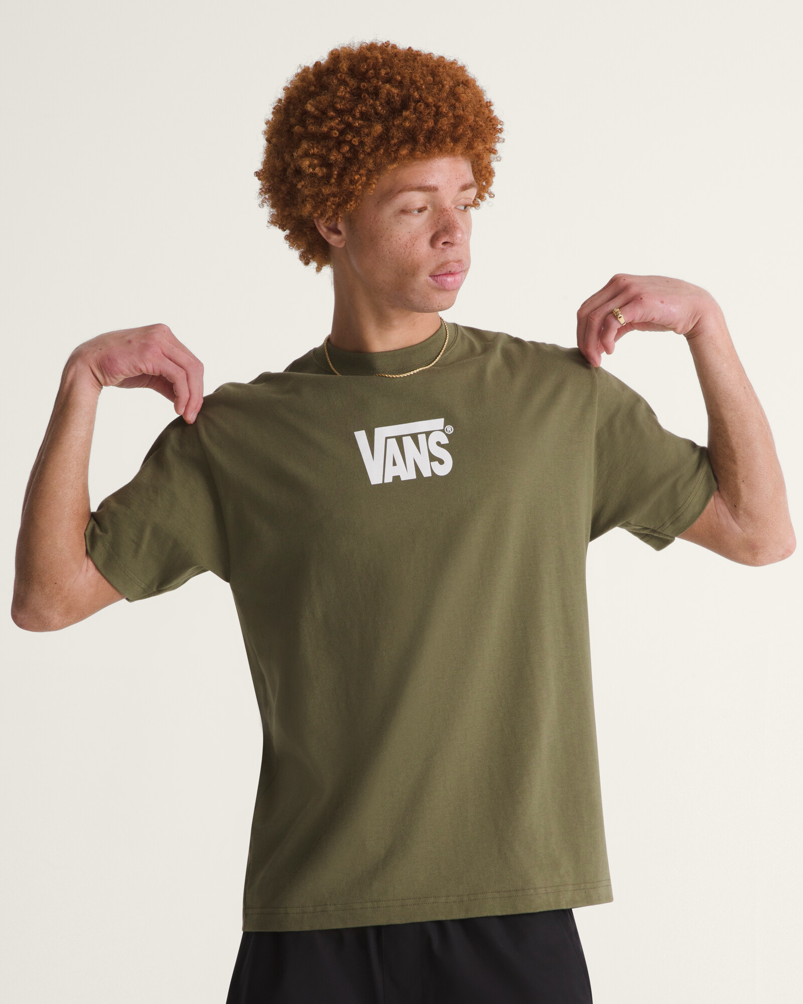 POLO MANGA CORTA STRETCH LOGO VERDE VANS - 3