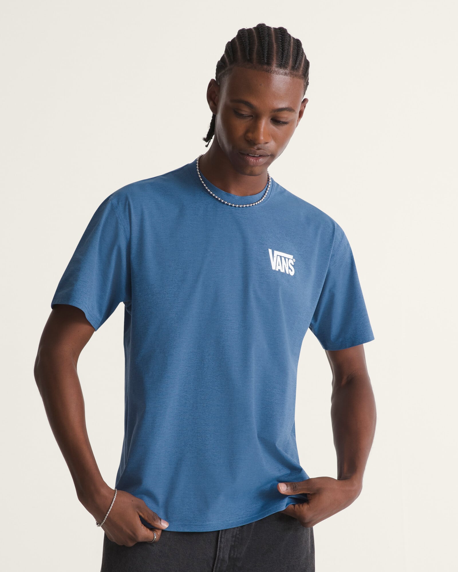 POLO MANGA CORTA OUTLINE HYBRID AZUL VANS - 3