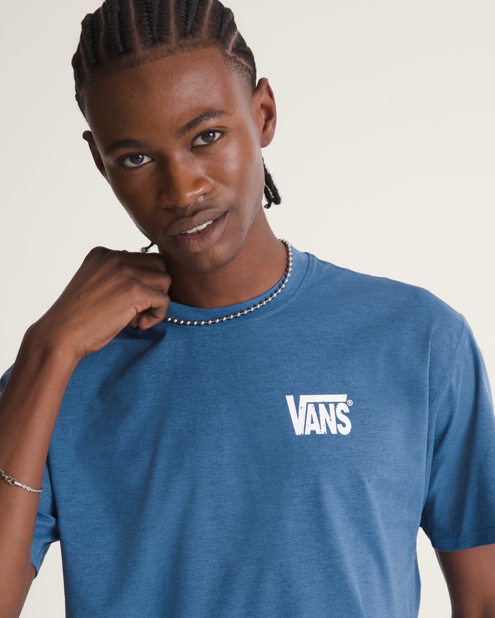 POLO MANGA CORTA OUTLINE HYBRID AZUL VANS - 5