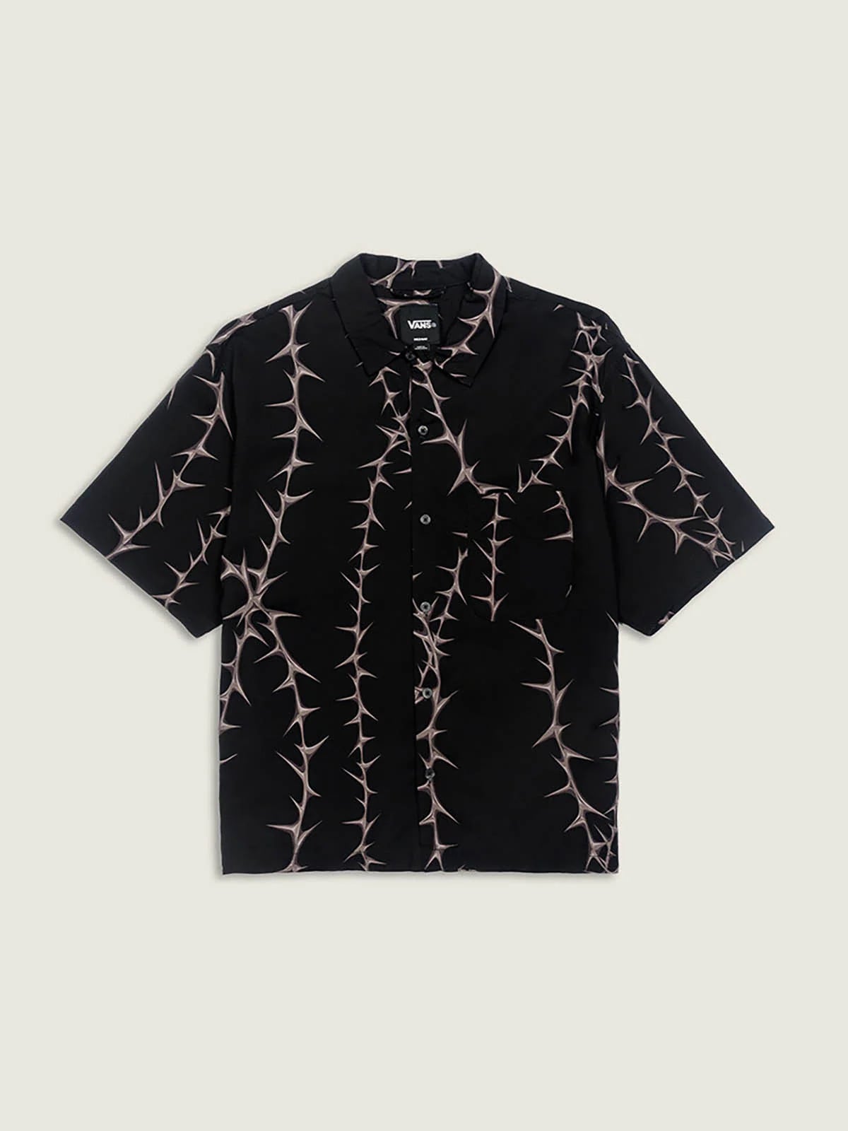 CAMISA MANGA CORTA VAN DOREN PRINTED CAMP NEGRO VANS - 1