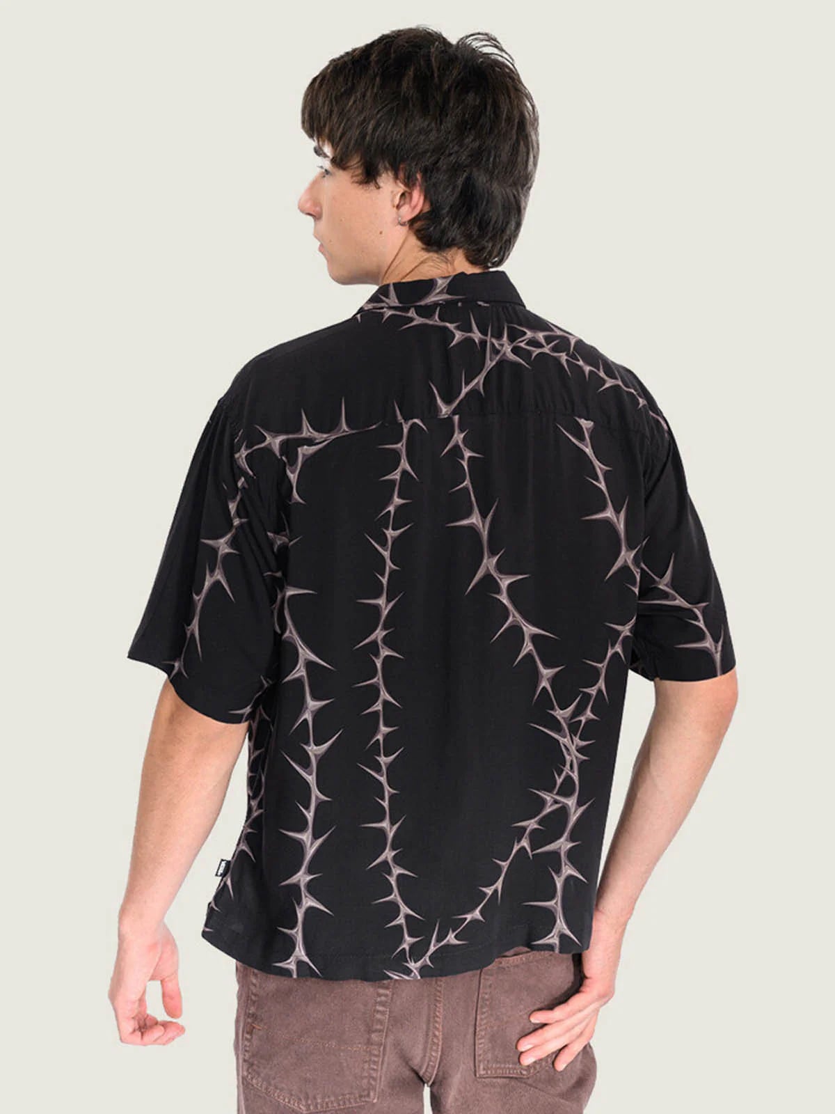 CAMISA MANGA CORTA VAN DOREN PRINTED CAMP NEGRO VANS - 3