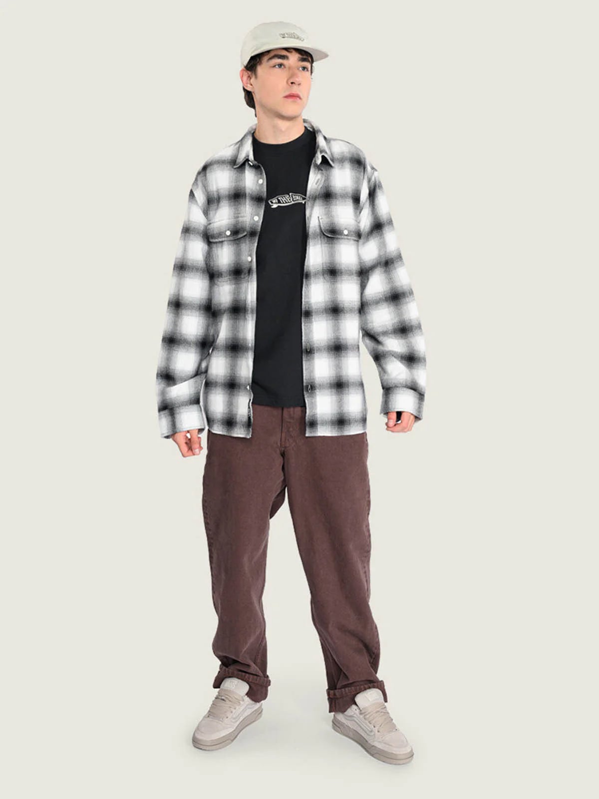 CAMISA MANGA LARGA LAWSON PLAID FLANNEL NIÑOS BLANCO VANS - 4
