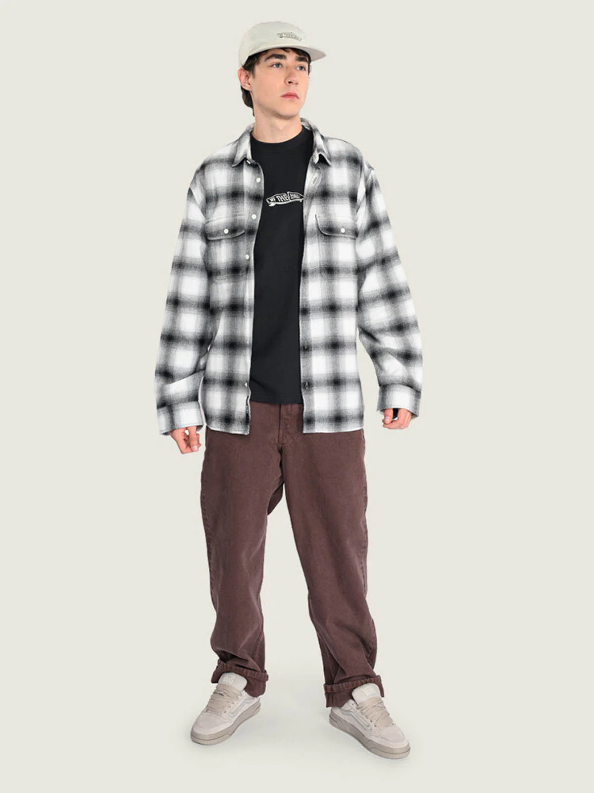 CAMISA MANGA LARGA LAWSON PLAID FLANNEL NIÑOS BLANCO VANS - 4
