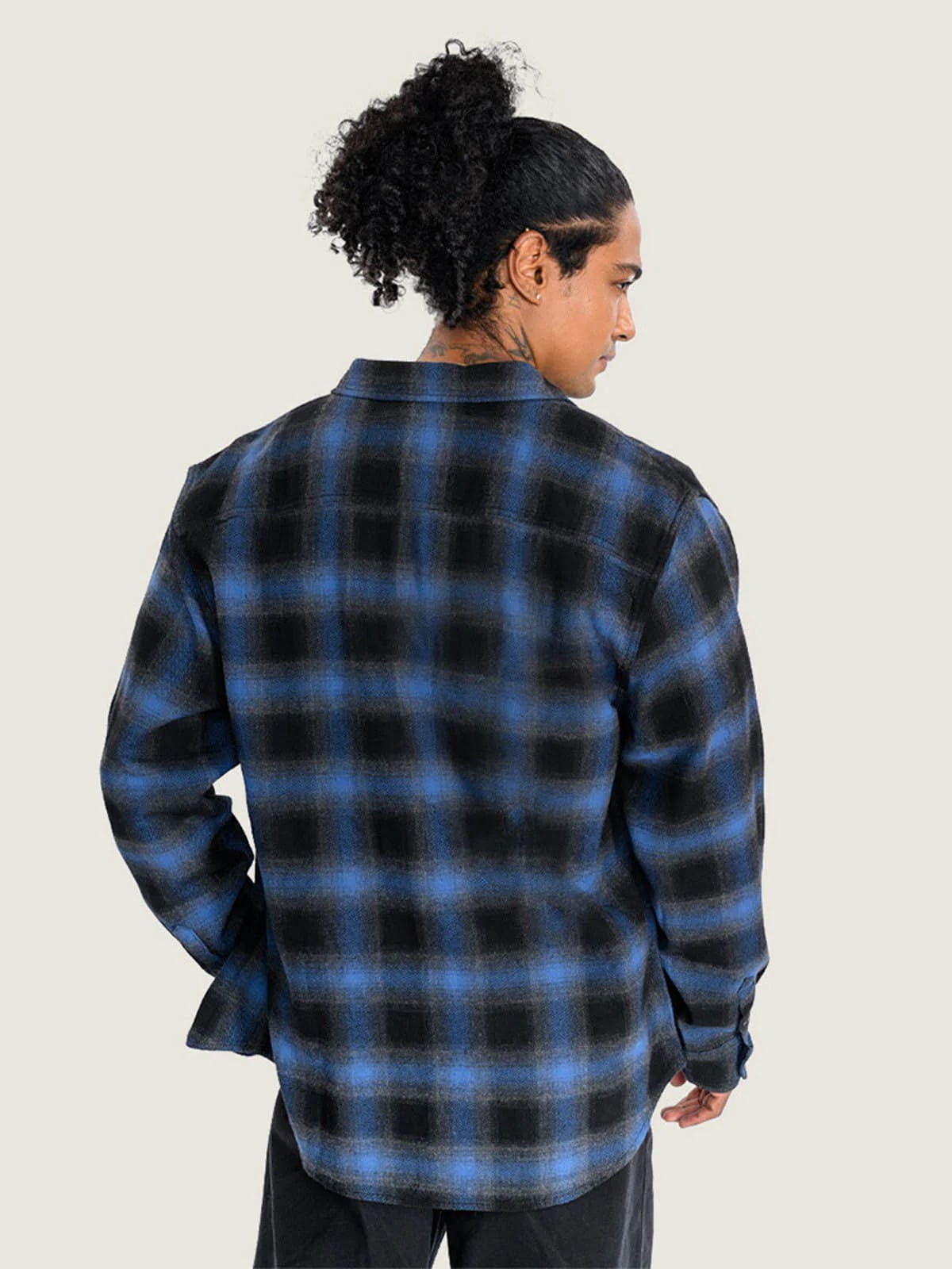 CAMISA MANGA LARGA LAWSON PLAID FLANNEL NIÑOS NEGRO VANS - 4