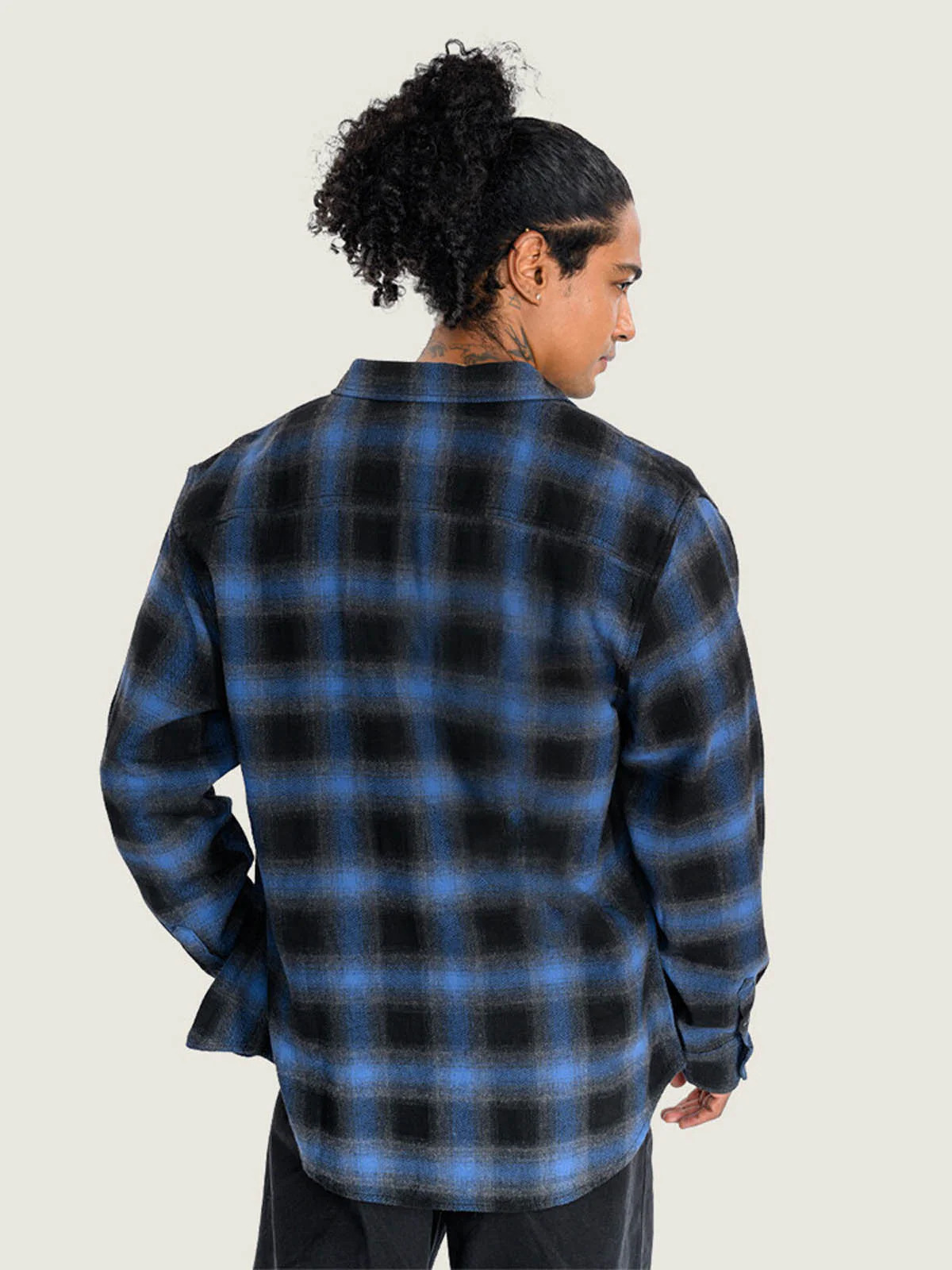 CAMISA MANGA LARGA LAWSON PLAID FLANNEL NIÑOS NEGRO VANS - 4