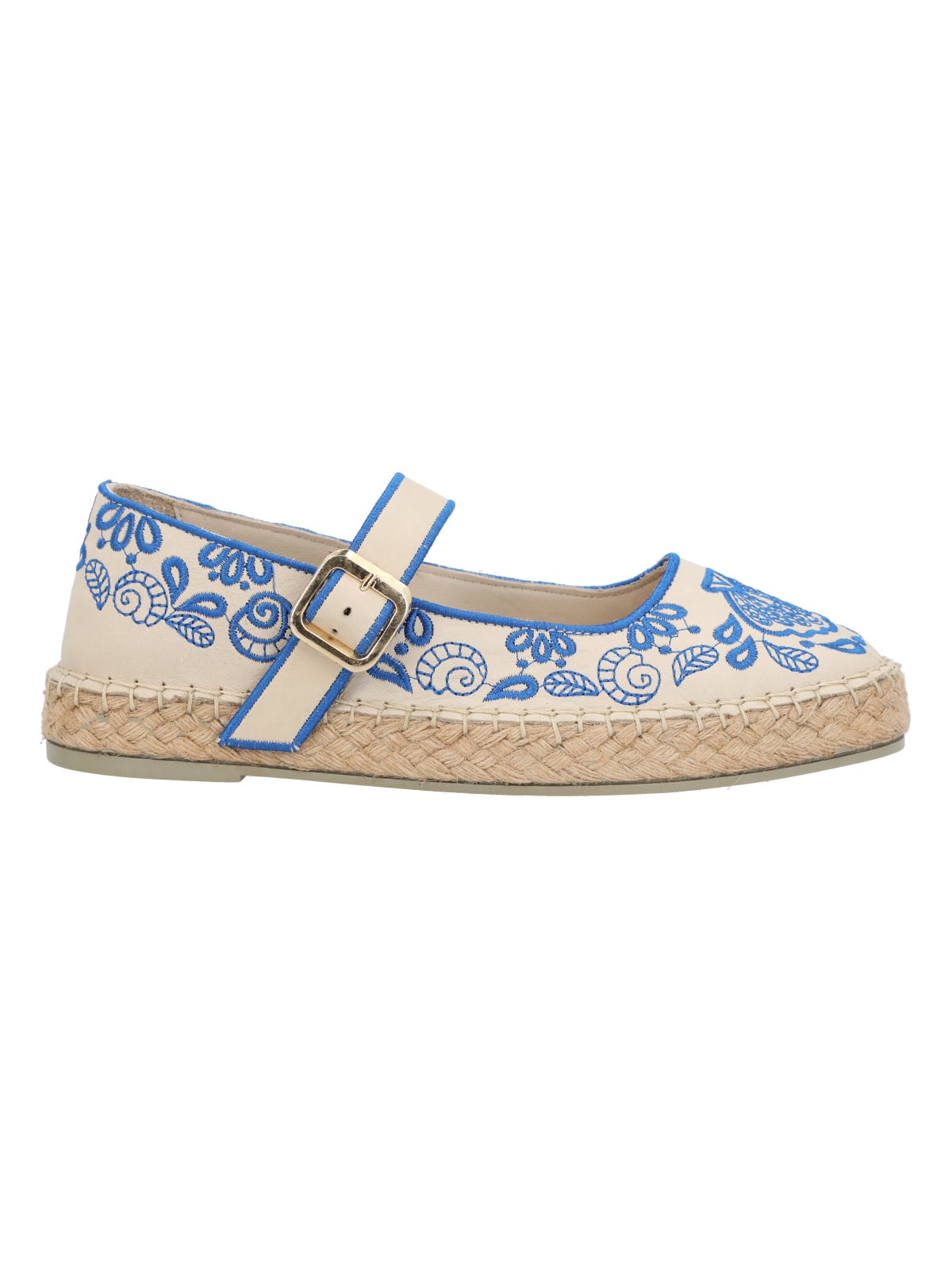 ALPARGATA CUERO MUJER ANKARA ROCKFORD BEIGE - 1