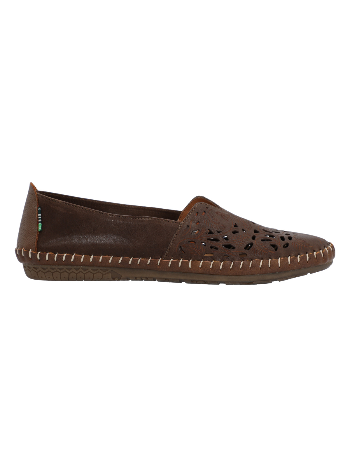 SLIP ON CUERO MUJER HIBISCUS ROCKFORD MARRÓN - 1