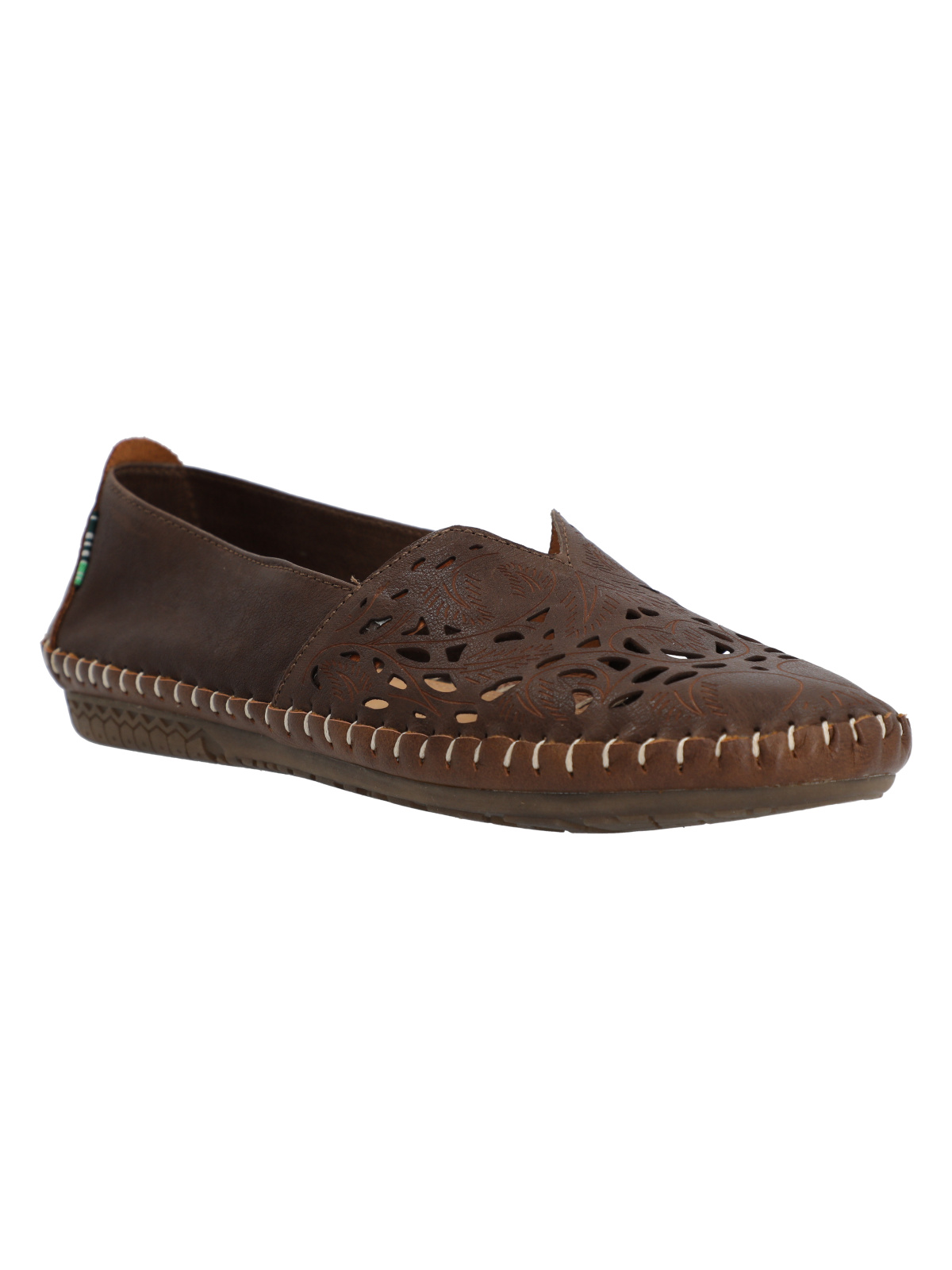 SLIP ON CUERO MUJER HIBISCUS ROCKFORD MARRÓN - 2