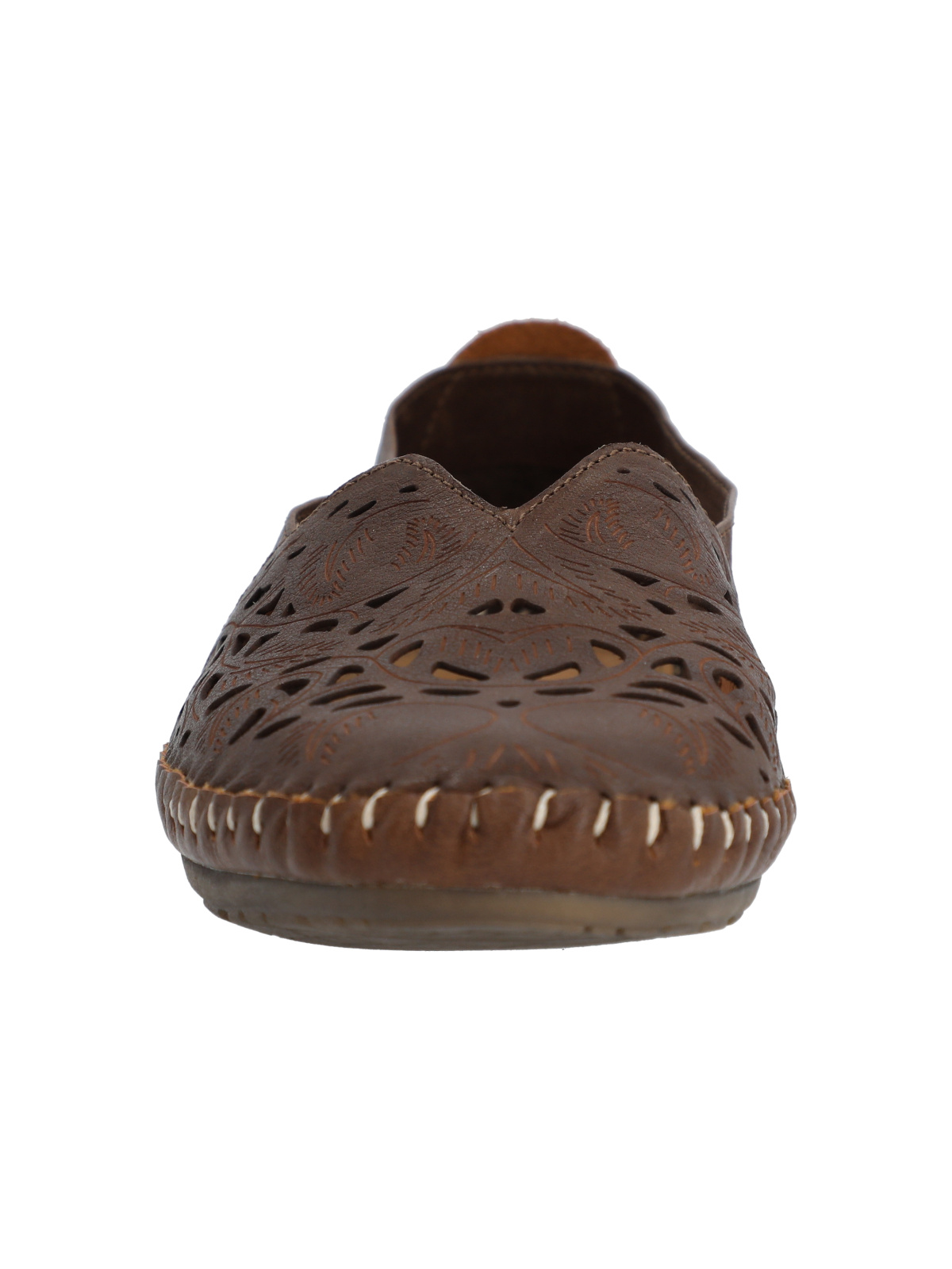 SLIP ON CUERO MUJER HIBISCUS ROCKFORD MARRÓN - 3