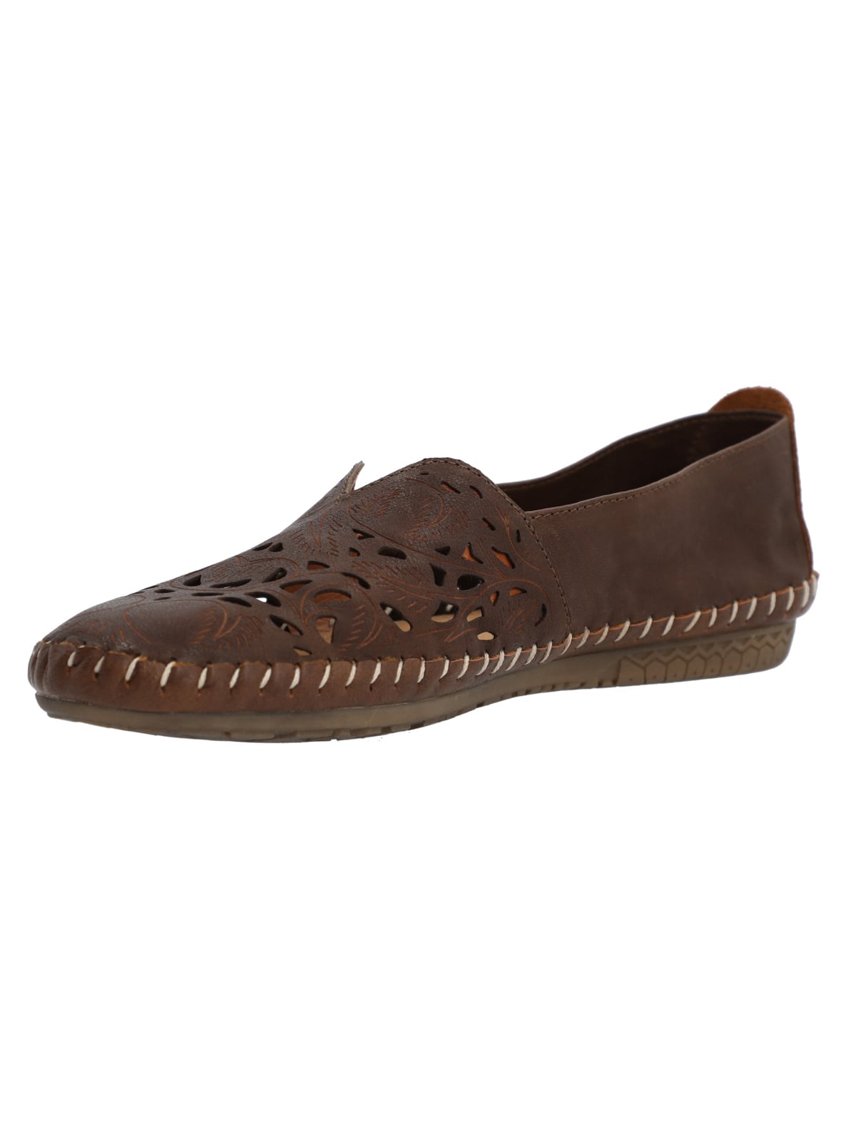 SLIP ON CUERO MUJER HIBISCUS ROCKFORD MARRÓN - 4
