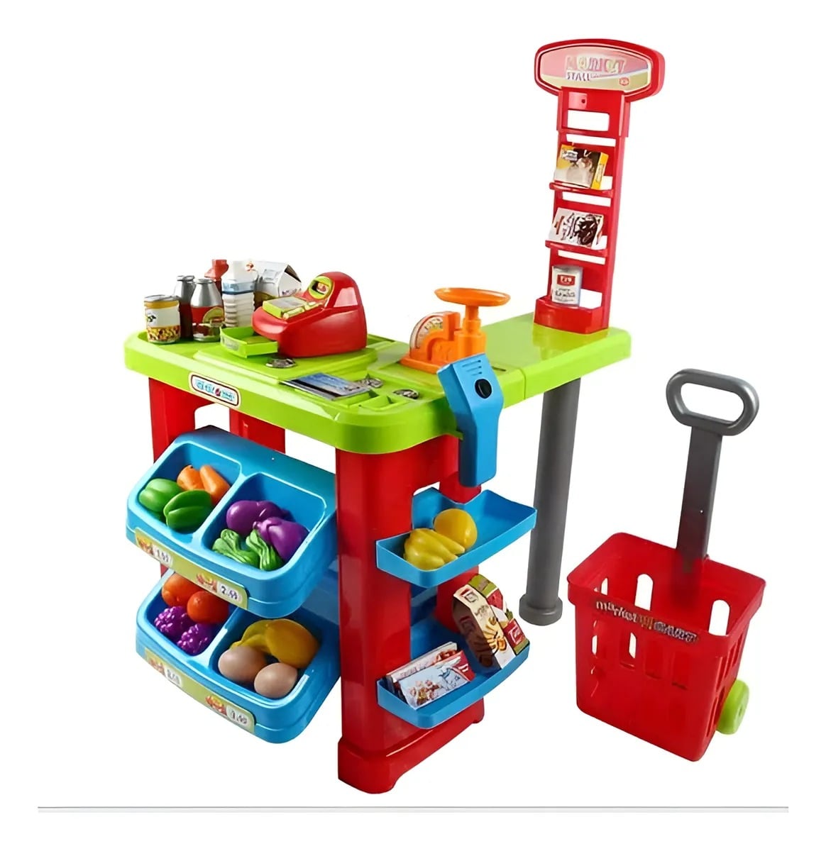 SUPERMARKET CON ACCESORIOS STAND PUESTO SUPERMERCADO - 1
