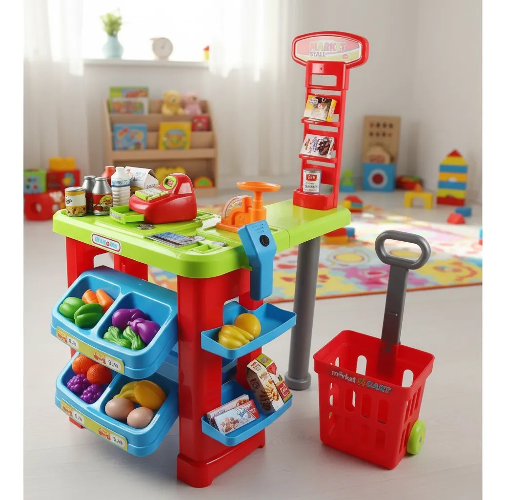 SUPERMARKET CON ACCESORIOS STAND PUESTO SUPERMERCADO - 2