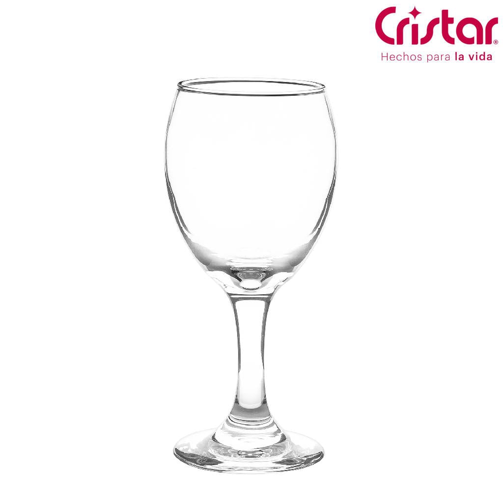 12 COPAS ARAGON DE VINO #5435 CRISTAR PACK 12PZS - 1