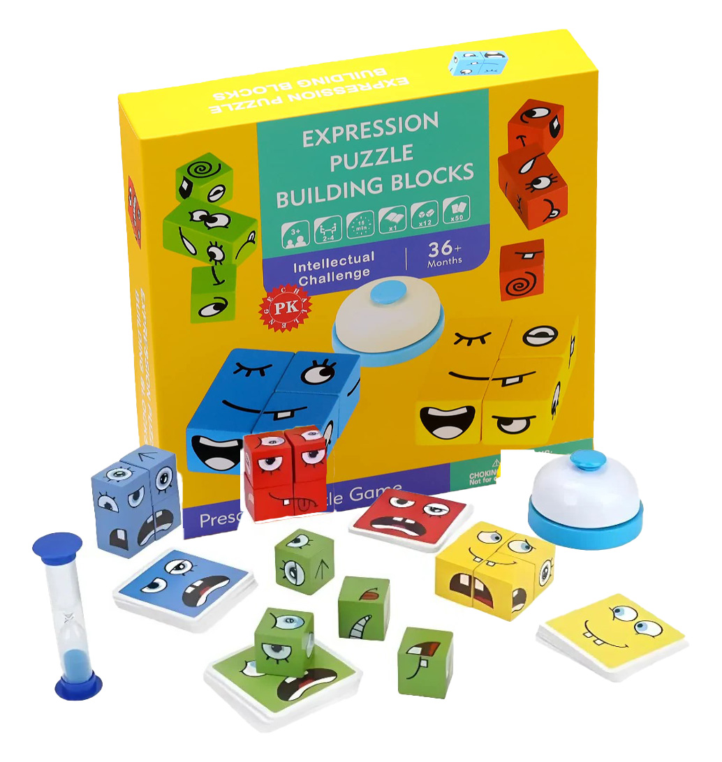 JUEGO DE MESA CUBOS EXPRESIVOS CUBOS DIDÁCTICO DE EMOCIONES PARA NIÑOS - 1
