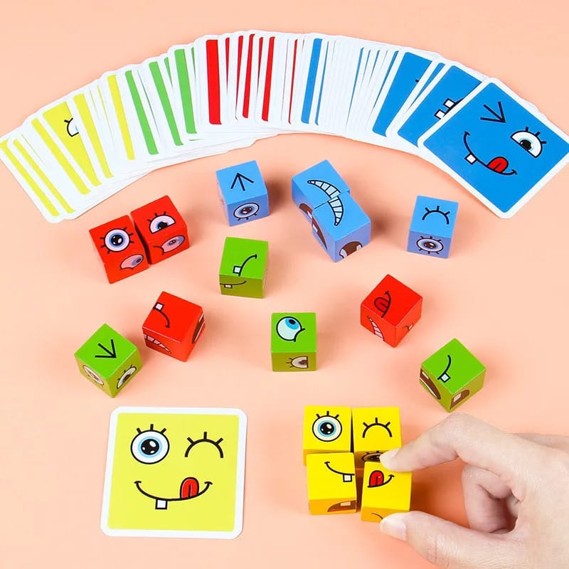 JUEGO DE MESA CUBOS EXPRESIVOS CUBOS DIDÁCTICO DE EMOCIONES PARA NIÑOS - 2