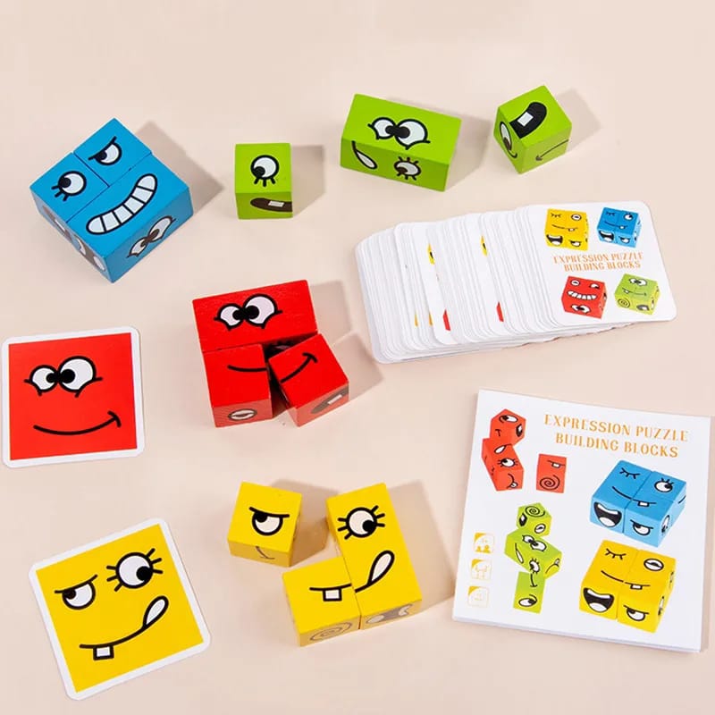 JUEGO DE MESA CUBOS EXPRESIVOS CUBOS DIDÁCTICO DE EMOCIONES PARA NIÑOS - 3