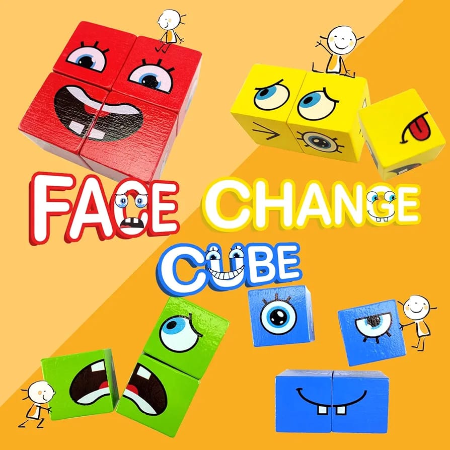 JUEGO DE MESA CUBOS EXPRESIVOS CUBOS DIDÁCTICO DE EMOCIONES PARA NIÑOS - 4