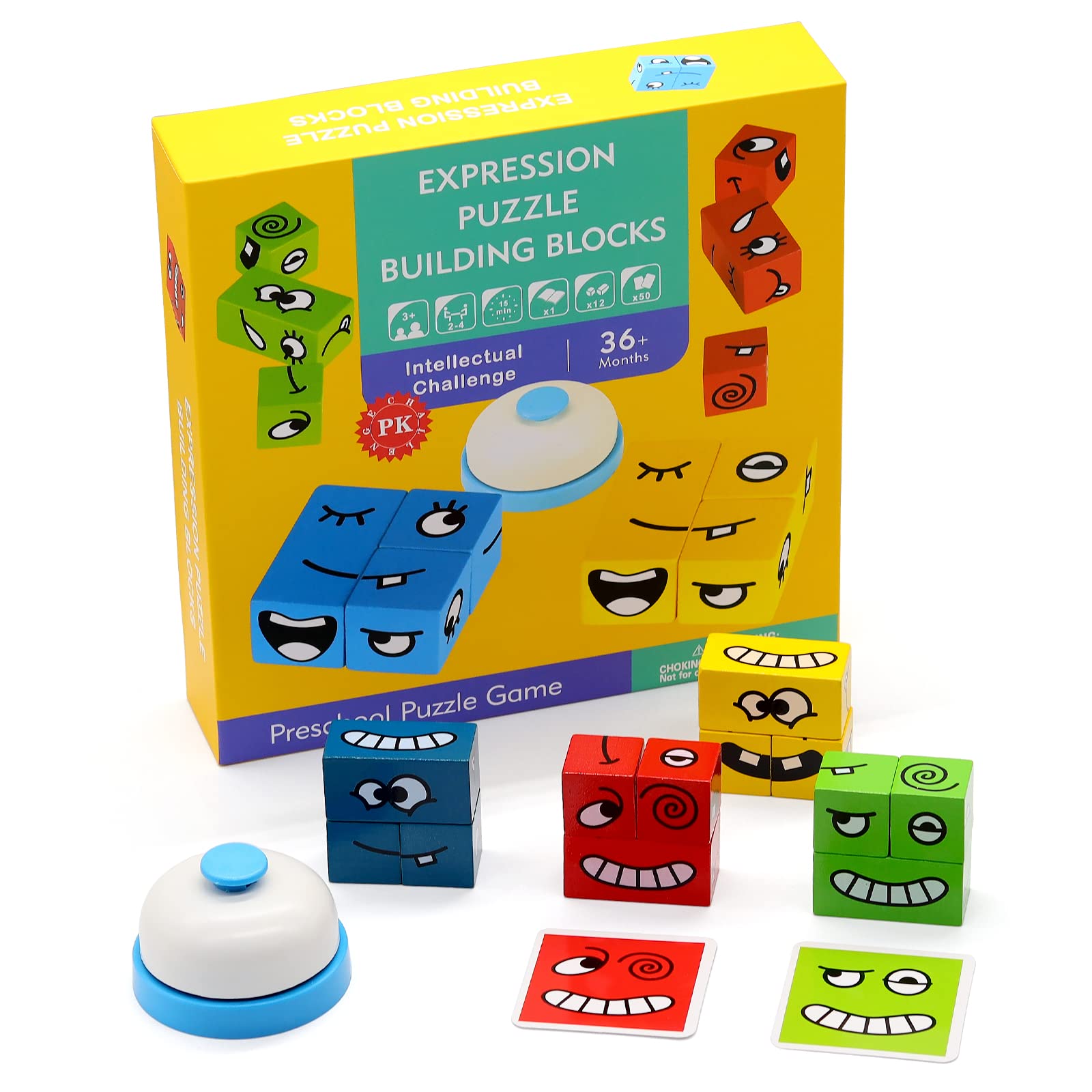 JUEGO DE MESA CUBOS EXPRESIVOS CUBOS DIDÁCTICO DE EMOCIONES PARA NIÑOS - 5