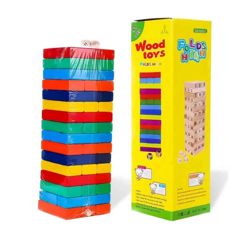 JENGA MADERA JUEGO DE MESA GRANDE TORRE - 1