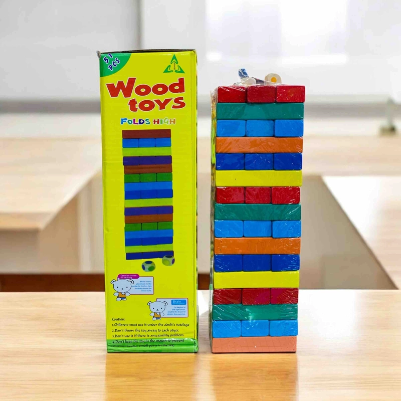 JENGA MADERA JUEGO DE MESA GRANDE TORRE - 3
