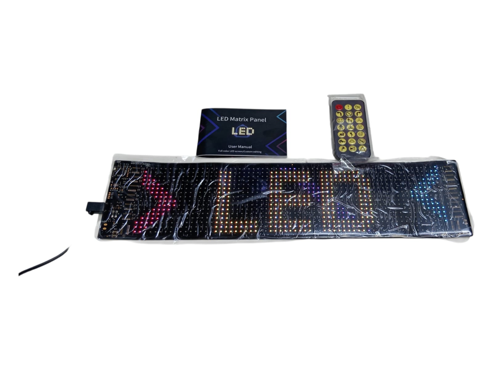 PANTALLA  TIRA LED OJOS FLEXIBLE PUBLICIDAD AUTOS 374X92MM - 2