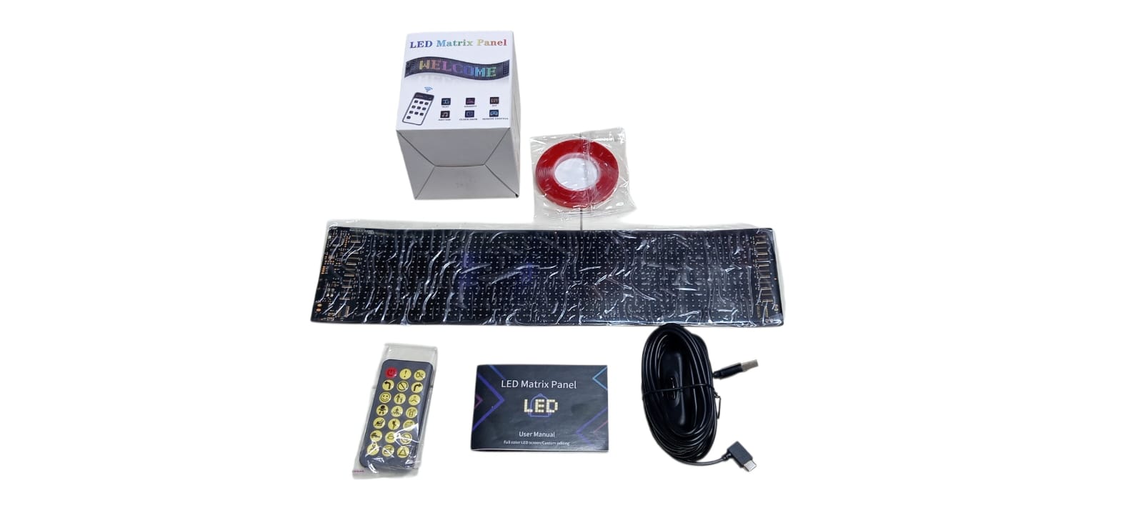 PANTALLA  TIRA LED OJOS FLEXIBLE PUBLICIDAD AUTOS 374X92MM - 3