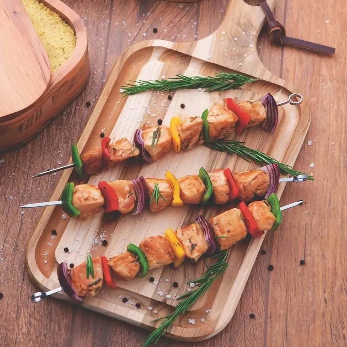 PALOS BROCHETAS ANTICUCHO TRAMONTINA 30CM ACERO - 3
