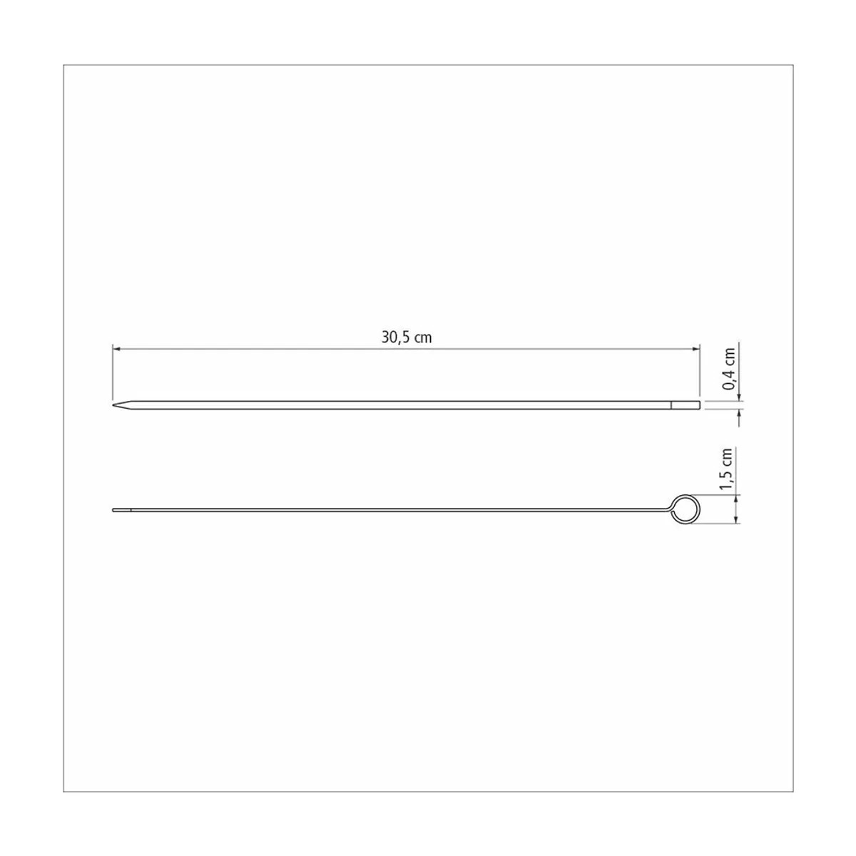 PALOS BROCHETAS ANTICUCHO TRAMONTINA 30CM ACERO - 4