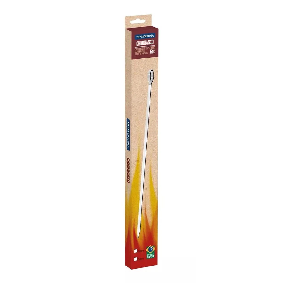 PALOS BROCHETAS ANTICUCHO TRAMONTINA 30CM ACERO - 5