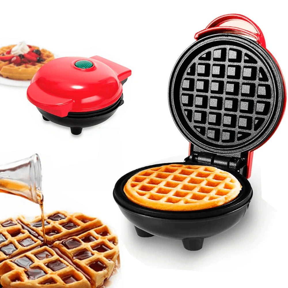 MINI WAFFLERA ELÉCTRICA GOFRES ANTIADHERENTE PORTATIL - 1