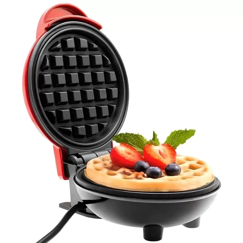 MINI WAFFLERA ELÉCTRICA GOFRES ANTIADHERENTE PORTATIL - 4
