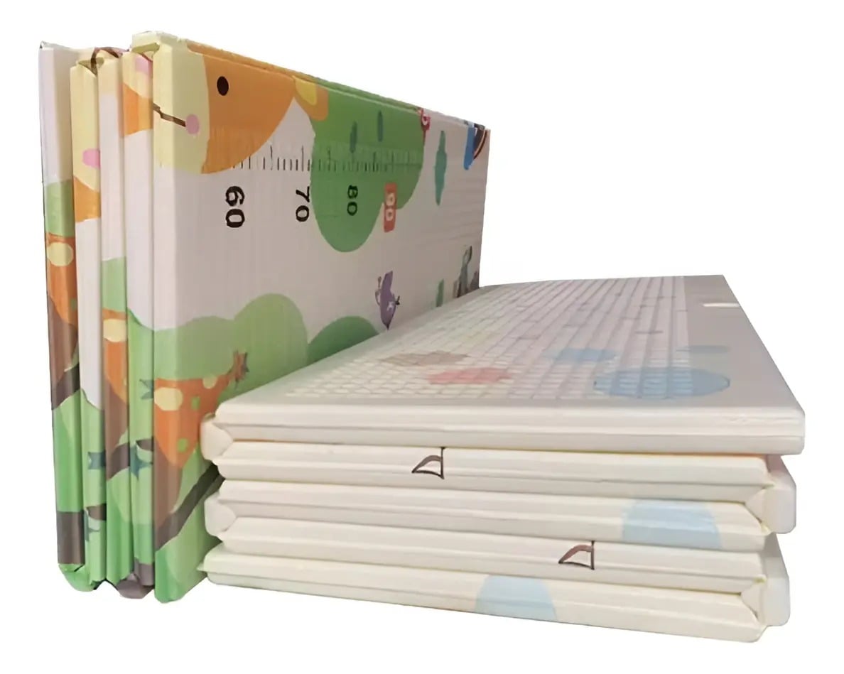 PISO PLEGABLE ALFOMBRA TAPETE PARA BEBE NIÑOS KINDER NIÑOS 2M X 1.8M REVERSIBLE GATEO - 1