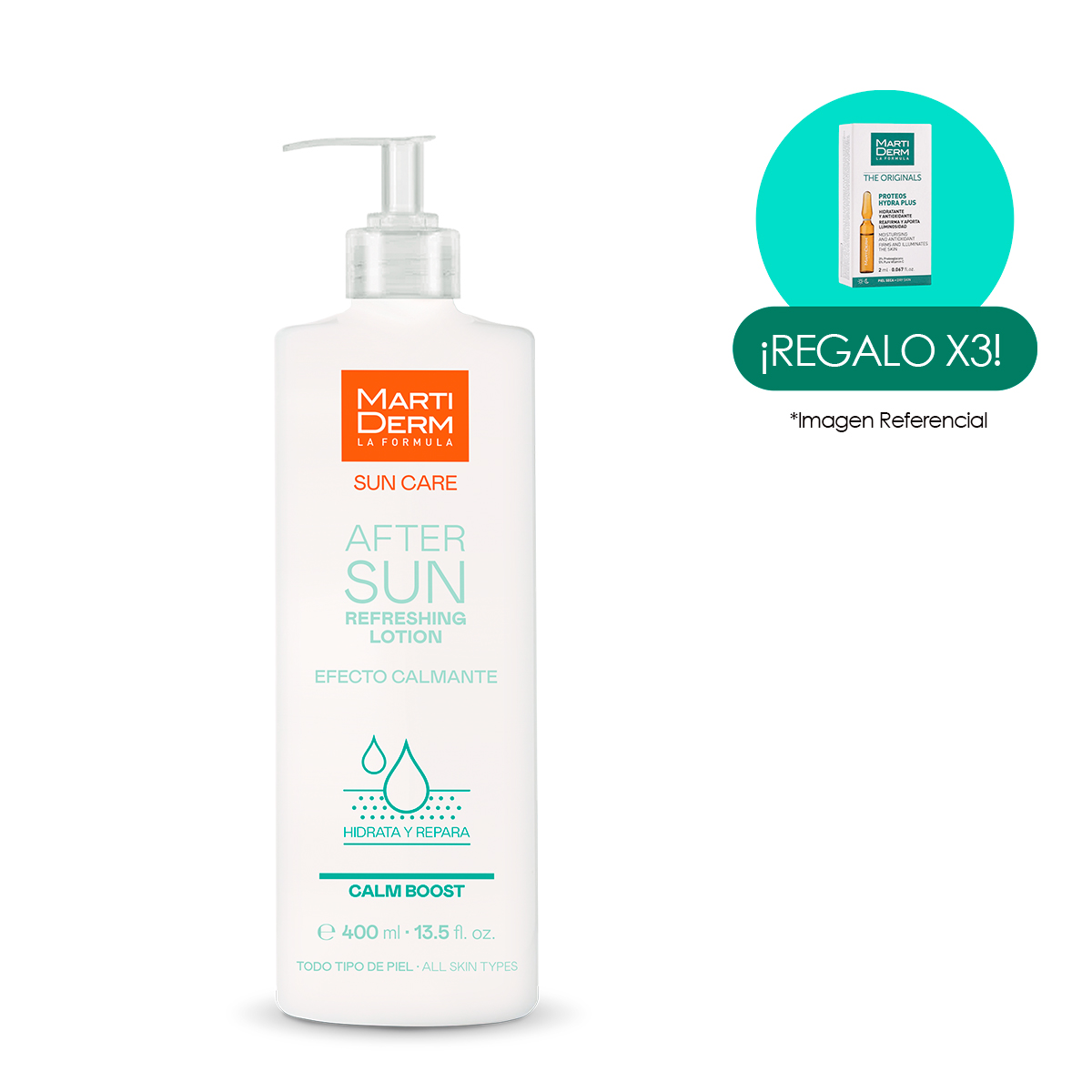 LOCIÓN AFTER SUN REFRESHING SUN CARE 400ML MARTIDERM - 1