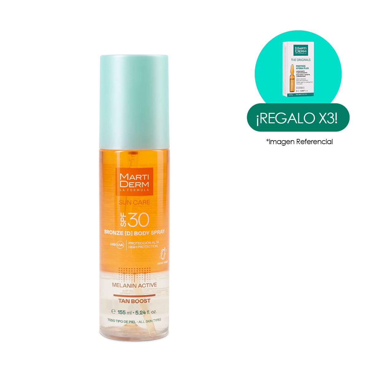 PROTECTOR SOLAR BRONZE [D] BODY SPRAY FPS30+ SUN CARE 155ML MARTIDERM - 1
